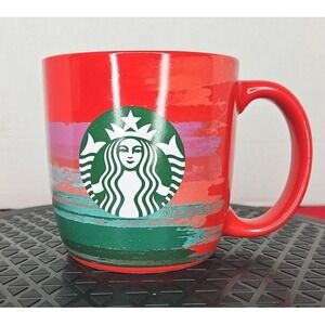 Starbucks 2021 Christmas Holiday‎ Coffee Mug Cup Red Gold Green Mermaid 18 Ozs